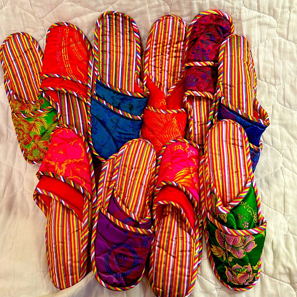 Korean Satin Slippers Set of 10